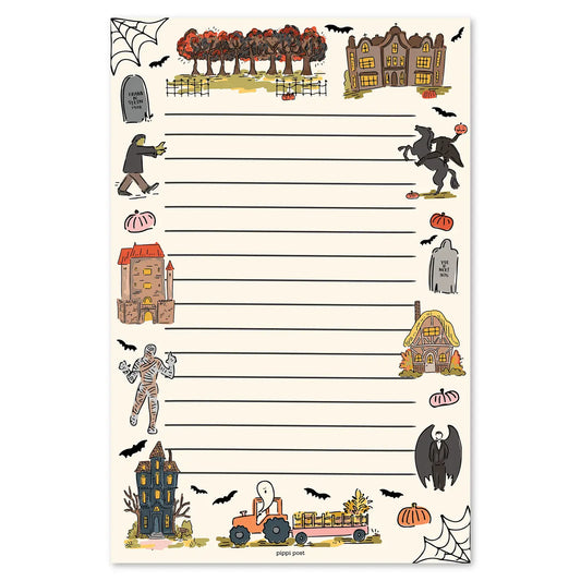 Literary Haunted Hayride Notepad  4x6